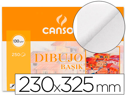 [C200400737] PAPEL DIBUJO BASIK 23X32.5 CM 130 GR SIN RECUADRO