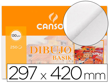 [C200402766] PAPEL DIBUJO BASIK 297X420 130 GR SIN RECUADRO