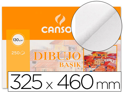 [C200400734] PAPEL DIBUJO BASIK 32.5X46 CM 130 GR SIN RECUADRO