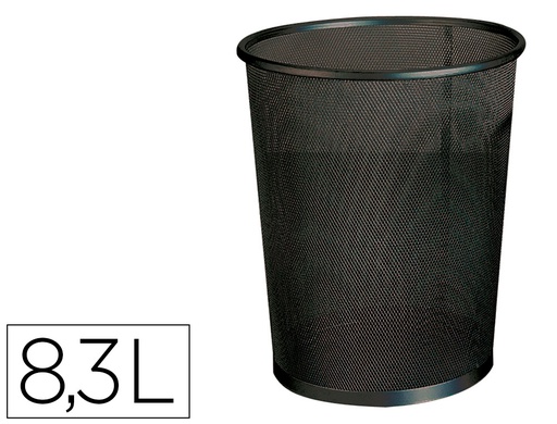 [KF00869] PAPELERA METALICA Q-CONNECT REJILLA NEGRA 190X260X235 MM