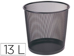 [KF00873] PAPELERA METALICA Q-CONNECT REJILLA NEGRA 265X285 MM