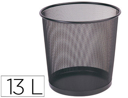 [KF00873] PAPELERA METALICA Q-CONNECT REJILLA NEGRA 265X285 MM