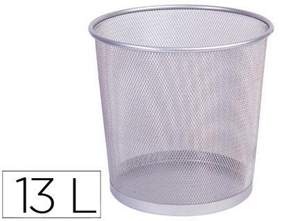 [KF00850] PAPELERA METALICA Q-CONNECT REJILLA PLATA 265X285 MM