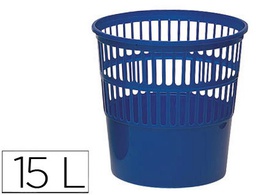 [KF15148] PAPELERA PLASTICO 119 AZUL MEDIDA 27.5X27.5 CM