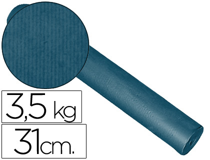[KFC-C 31CM] PAPEL DE REGALO KRAFT LISO KFC BOBINA ANCHO 31 CM PESO 3,5 KG GRAMAJE 60 GR COLOR COBALTO