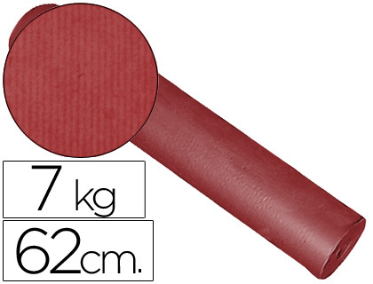 [KFC-B 62CM] PAPEL DE REGALO KRAFT LISO KFC BOBINA ANCHO 62 CM PESO 7 KG GRAMAJE 60 GR COLOR BURDEOS