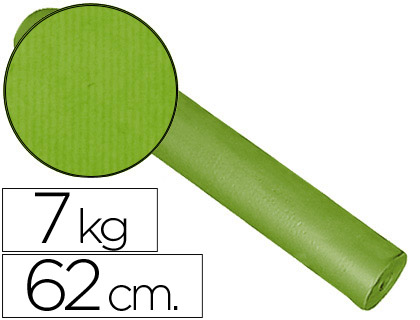[KFC-P 62CM] PAPEL DE REGALO KRAFT LISO BOBINA ANCHO 62 CM PESO 7 KG GRAMAJE 60 GR COLOR PISTACHO