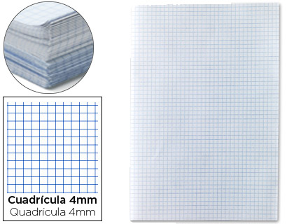 [PF01] PAPEL FLORETE LIDERPAPEL CUADRO 4MM 60 GR PAQUETE DE 250 HOJAS
