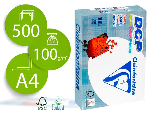 [1821C] PAPEL FOTOCOPIADORA CLAIREFONTAINE DIN A4 100 GRAMOS PAQUETE DE 500 HOJAS