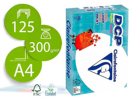 [3801C] PAPEL FOTOCOPIADORA CLAIREFONTAINE DIN A4 300 GRAMOS PAQUETE DE 125 HOJAS