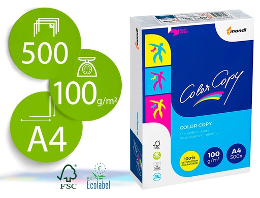 [CC-100-A4] PAPEL FOTOCOPIADORA COLOR COPY DIN A4 100 GRAMOS PAQUETE DE 500 HOJAS