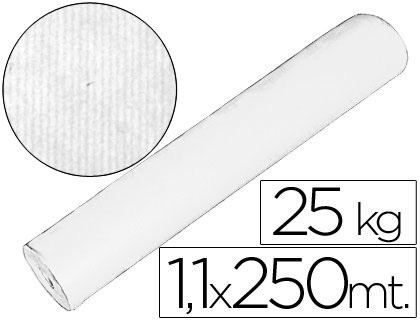 [16474] PAPEL KRAFT BLANCO 1,10 MT X 250 MTS ESPECIAL PARA EMBALAJE