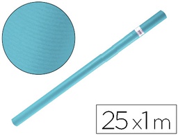 [PK26] PAPEL KRAFT LIDERPAPEL AZUL TURQUESA ROLLO 25X1 MT