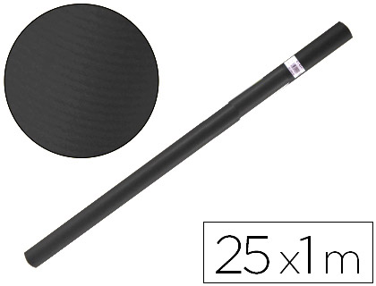 [PK21] PAPEL KRAFT LIDERPAPEL NEGRO ROLLO 25X1 MT