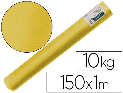 [PK54] PAPEL KRAFT VERJURADO LIDERPAPEL AMARILLO ANCHO 1 MT LONGITUD 150 MT GRAMAJE 65 GR PESO 10 KG