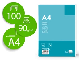 [PA06] PAPEL LIDERPAPEL A4 90G/M2 LISO PAQUETE DE 100 HOJAS