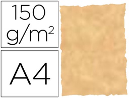 [2605] PAPEL PERGAMINO DIN A4 TROQUELADO 150 GR COLOR PARCHMENT OCRE PAQUETE DE 25 HOJAS