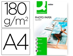 [KF01103] PAPEL Q-CONNECT FOTO GLOSSY KF01103 DIN A4 DIGITAL PHOTO PARA INK-JET BOLSA DE 20 HOJAS DE 180 GR