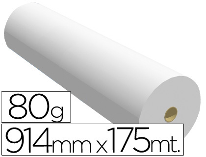 [16093] PAPEL REPROGRAFIA PARA PLOTTER 914MMX175MT 80GR