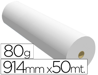 [7910508B] PAPEL REPROGRAFIA PARA PLOTTER 914MMX50MT 80GR IMPRESION INK-JET