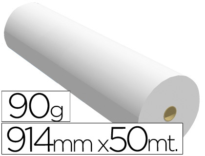 [7910509B] PAPEL REPROGRAFIA PARA PLOTTER 914MMX50MT 90GR IMPRESION INK-JET