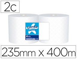 [J624012] PAPEL SECAMANOS INDUSTRIAL AMOOS 2 CAPAS 235 MM X 400 MT PAQUETE DE 2 ROLLOS