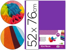 [SE22] PAPEL SEDA LIDERPAPEL VIOLETA 52X76 CM 18 GR -PAQUETE DE 25 HOJAS