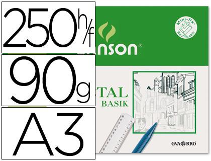 [C200406244] PAPEL VEGETAL GUARRO DIN A3 90-95 GR HOJA