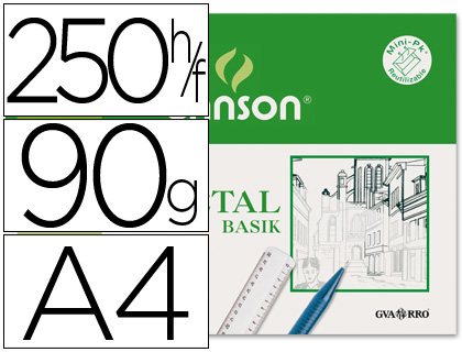 [C200406219] PAPEL VEGETAL GUARRO DIN A4 90-95 GR HOJA