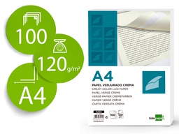[VJ03] PAPEL VERJURADO LIDERPAPEL A4 120G/M2 CREMA PAQUETE DE 100