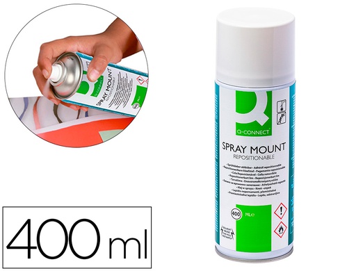 [KF01071] PEGAMENTO Q-CONNECT SPRAY QUICK MOUNT ADHESIVO REPOSICIONABLE BOTE DE 400 ML