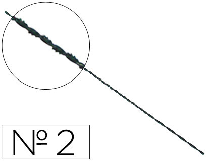 [2/13 ESCA] PELOS DE SEGUETA ESPIRAL Nº2 CAJA DE 144 UNIDADES