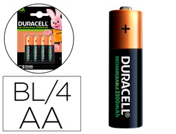 [75071755] PILA DURACELL RECARGABLE STAYCHARGED AA 2400 MAH BLISTER DE 4 UNIDADES