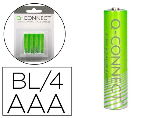 [KF00488] PILA Q-CONNECT ALCALINA AAA BLISTER CON 4 UNIDADES