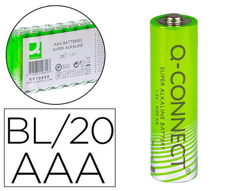 [KF10849] PILA Q-CONNECT ALCALINA AAA PAQUETE CON 20 UNIDADES