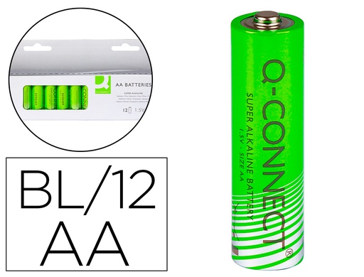 [KF00644] PILA Q-CONNECT ALCALINA AA BLISTER CON 12 UNIDADES