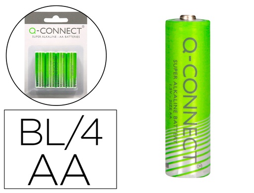 [KF00489] PILA Q-CONNECT ALCALINA AA BLISTER CON 4 UNIDADES