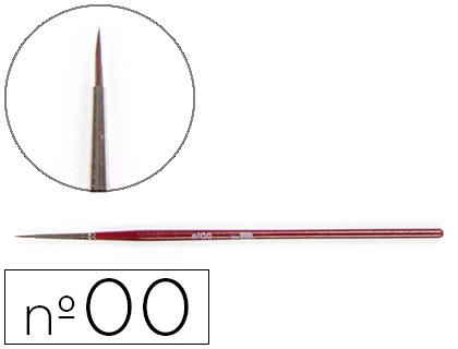 [PI00] PINCELES ACUARELA LIDERPAPEL Nº00 VIROLA CROMADA PELO ENGOMADO