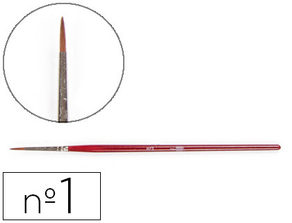 [PI01] PINCELES ACUARELA LIDERPAPEL Nº1 VIROLA CROMADA PELO ENGOMADO