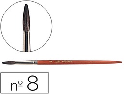 [PI08] PINCELES ACUARELA LIDERPAPEL Nº 8 -VIROLA CROMADA PELO ENGOMADO