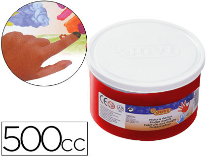 [56107] PINTURA A DEDOS JOVI 500 CC ROJO