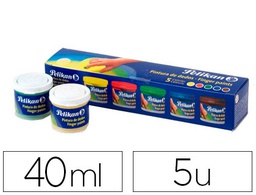 [24004954] PINTURA A DEDOS PELIKAN 40 ML CD/40S CAJA DE 5 COLORES SURTIDOS