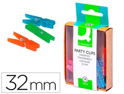 [KF02033] PINZA FANTASIA Q-CONNECT -32 MM -CAJA DE 10 UNIDADES -COLORES SURTIDOS