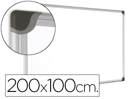 [CR1301178] PIZARRA BLANCA BI-OFFICE MAGNETICA MAYA W CERAMICA VITRIFICADA MARCO DE ALUMINIO 200 X 100 CM CON BANDEJA PARA