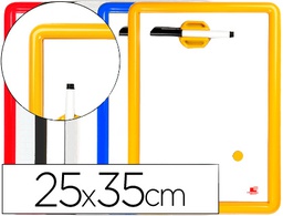 [327-M] PIZARRA BLANCA MAGNETICA 25X35 CM CON ROTULADOR Y BORRADOR