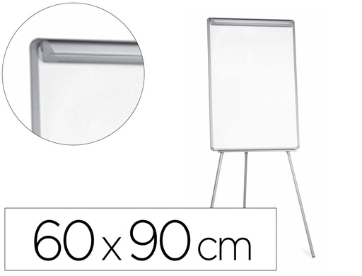 [KF04156] PIZARRA BLANCA Q-CONNECT CON TRIPODE 90X60X195CM PARA CONVENCIONES SUPERFICIE LAMINADA ESCRITURA DIRECTA