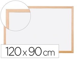 [KF03574] PIZARRA BLANCA Q-CONNECT LAMINADA MARCO DE MADERA 120X90 CM