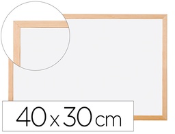 [KF03569] PIZARRA BLANCA Q-CONNECT MELAMINA MARCO DE MADERA 40X30 CM