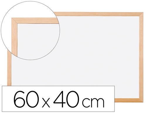 [KF03570] PIZARRA BLANCA Q-CONNECT MELAMINA MARCO DE MADERA 60X40 CM