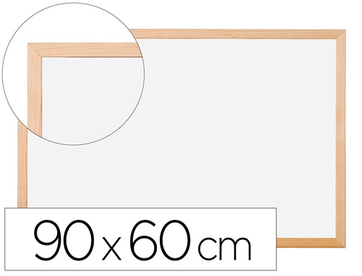 [KF03571] PIZARRA BLANCA Q-CONNECT MELAMINA MARCO DE MADERA 90X60 CM